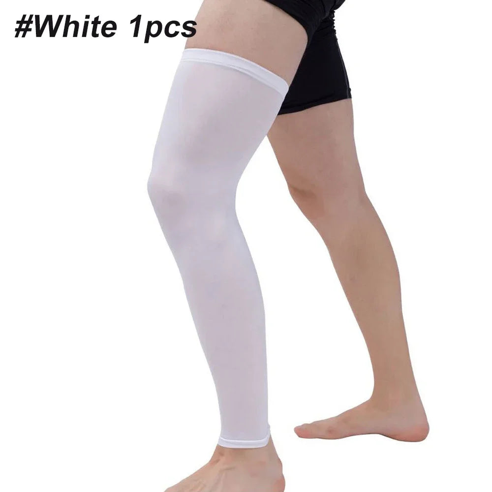 Running Compression Apparel: 1PC Full Length, Unisex, Compression Sports Leg Sleeve for Thigh, Knee, Calf / Rungear