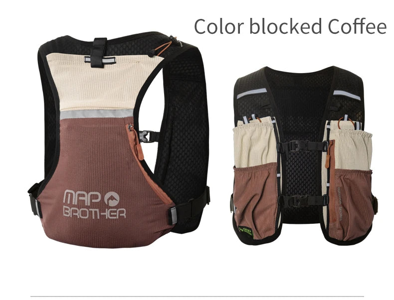 Marathon Vest Gear: MAP BROTHER B109 Breathable, Lightweight, Trail Running, Marathon Hydration Vest Backpack / Rungear