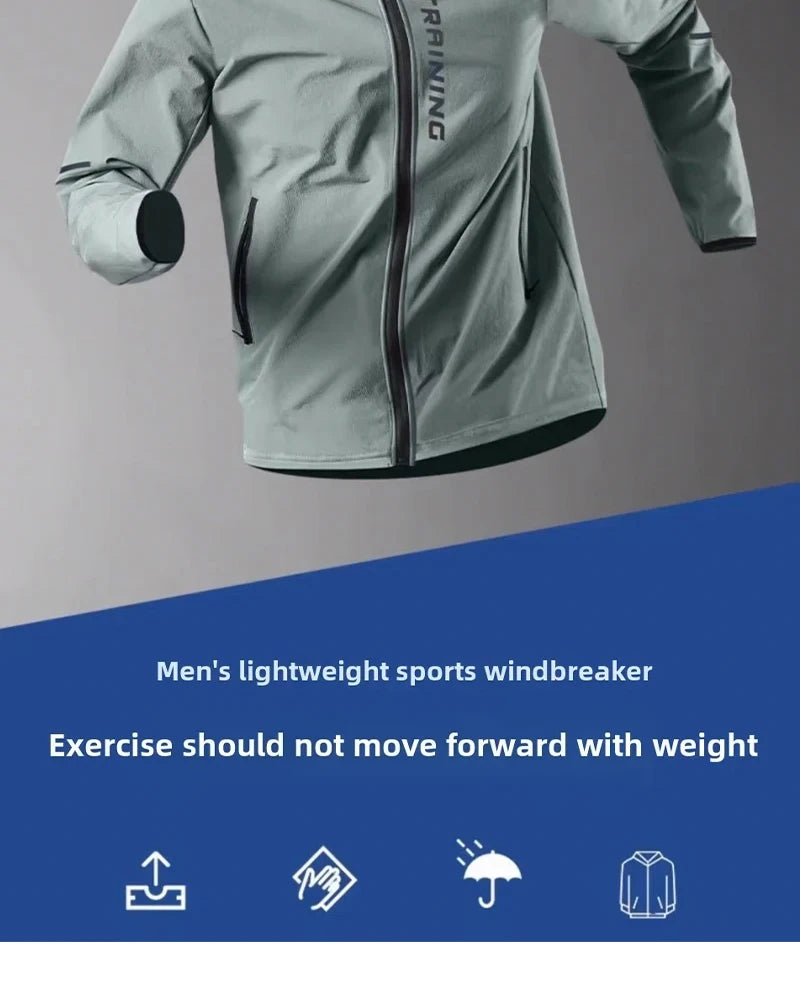 Men's Running Apparel: Windproof, Quick-Dry Sports Windbreaker Jacket / Rungear
