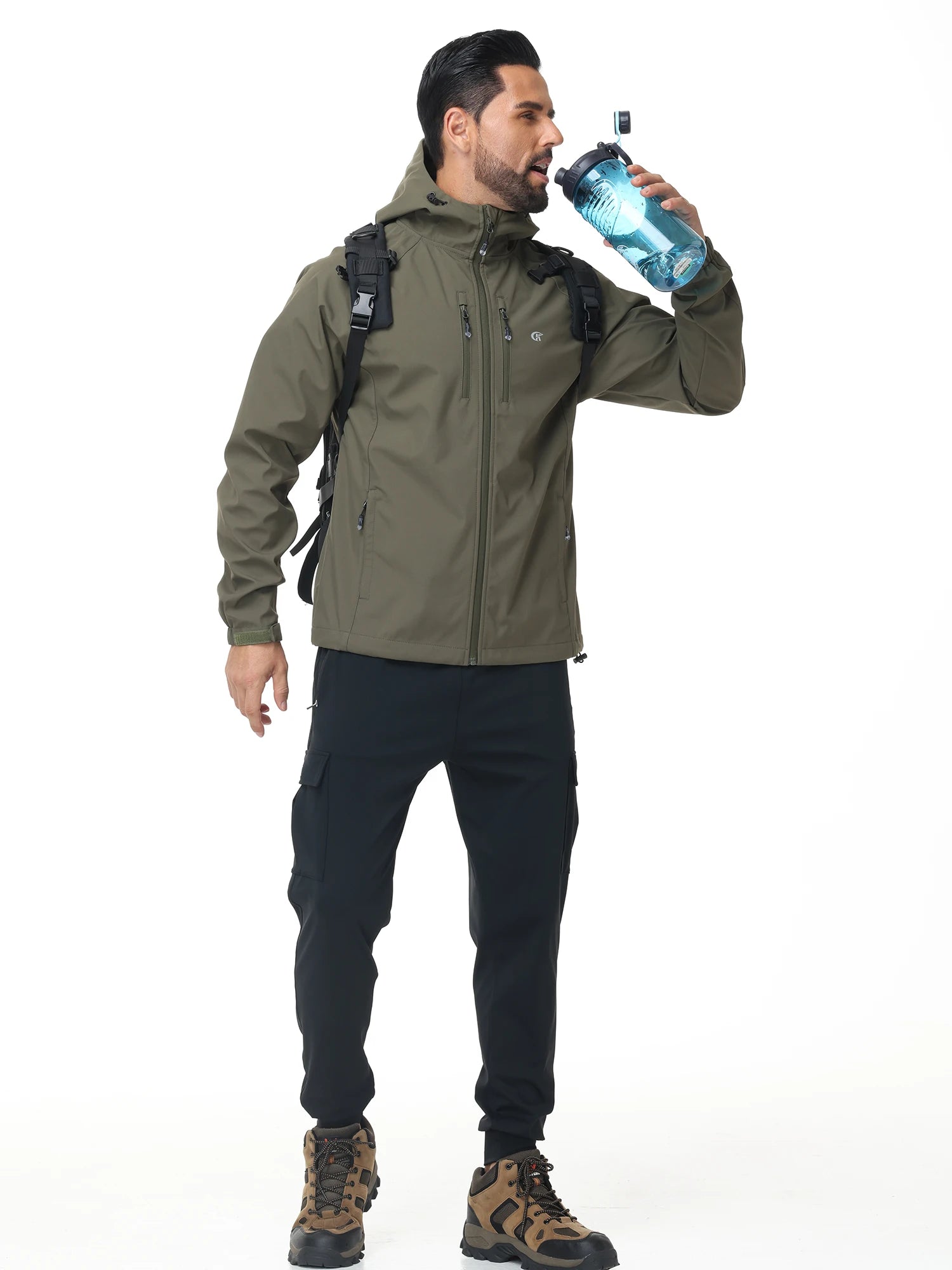 Men's Running Apparel: Lightweight, Waterproof Windbreaker Jacket With Inner Pocket / Rungear