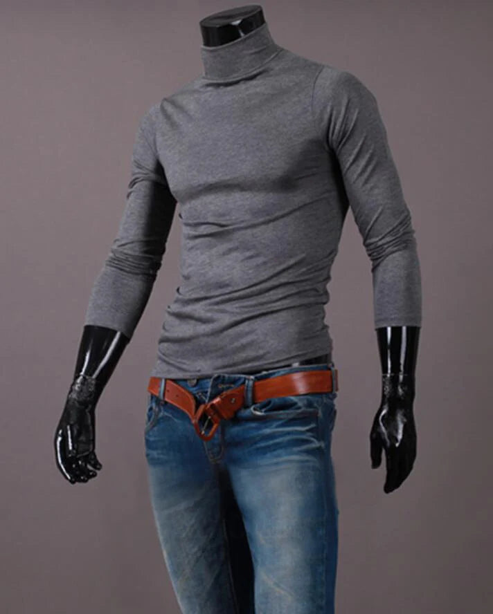 Men's Thermal Apparel:  Winter High Neck, Slim Fit, Long Sleeved, Thermal Shirt / Rungear