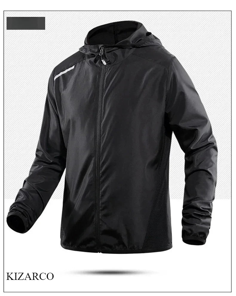 Running Reflective Apparel: 2025 Unisex, Hooded, Gradient Colour, Breathable Sports Jacket / Rungear