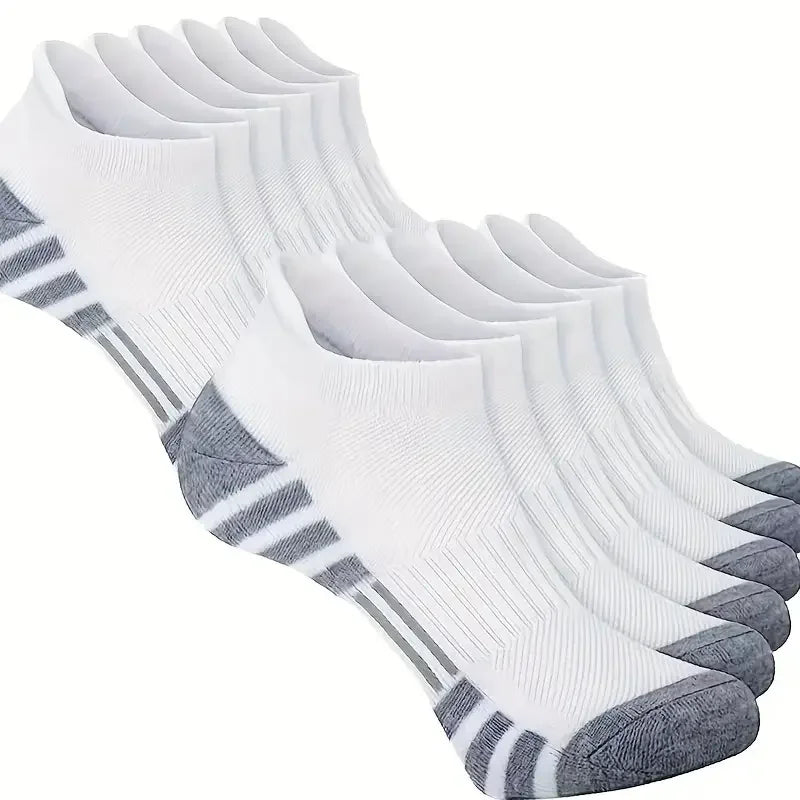 Moisture-Wicking Accessories: 6/12 PR Comfortable, Cushioned Running Socks - Lightweight, Moisture-Wicking, Breathable, Low Cut, Non-Slip Tab / Rungear