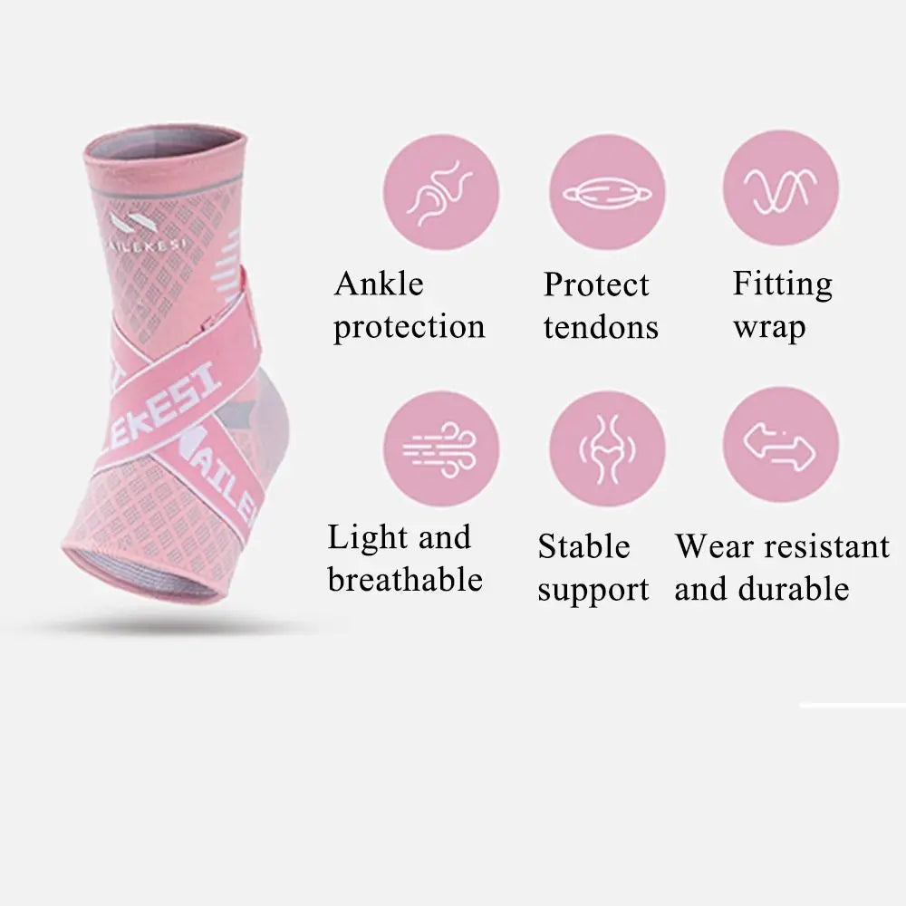 Recovery Gear Accessories: 1PC Breathable, Adjustable, Durable, Elastic Ankle Support Band Protector for Running, All Sports / Rungear