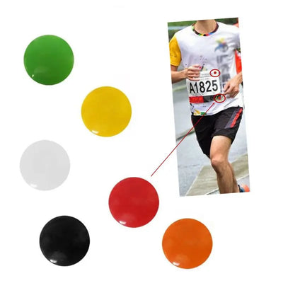 Running Race Accessories: 4PC Magnetic Race Bib Holders – Lightweight Number Buckle Fasteners for Running & Cycling / Rungear