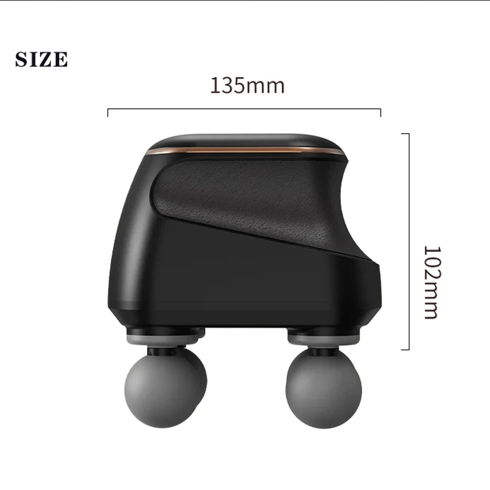 Recovery Massage Accessories: Portable, 4 Head, High Frequency, Fascia Gun Muscle Massager Machine / Rungear