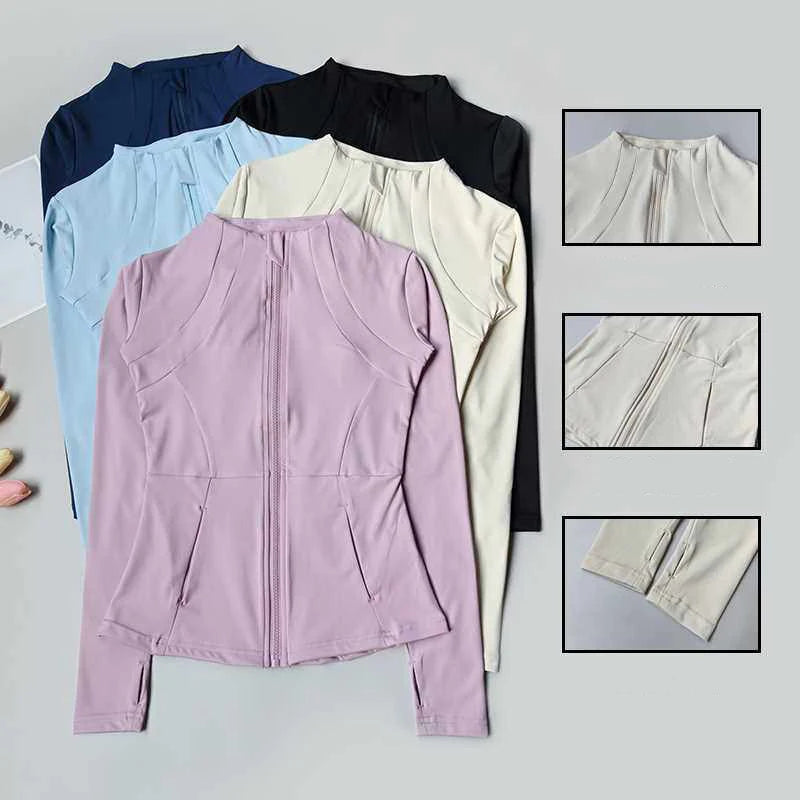 Women's Running Apparel: Breathable, Quick Dry, Slim Fit, Long Sleeved Workout Jacket Top / Rungear