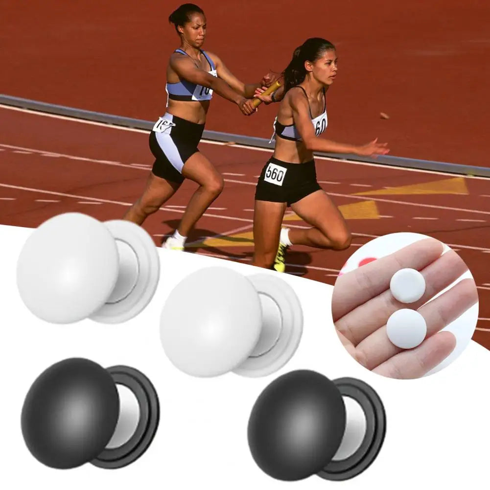 8Pcs Lightweight Magnetic Cloth Buckle Race Bib Holders Race Number Belt with Fix Clips