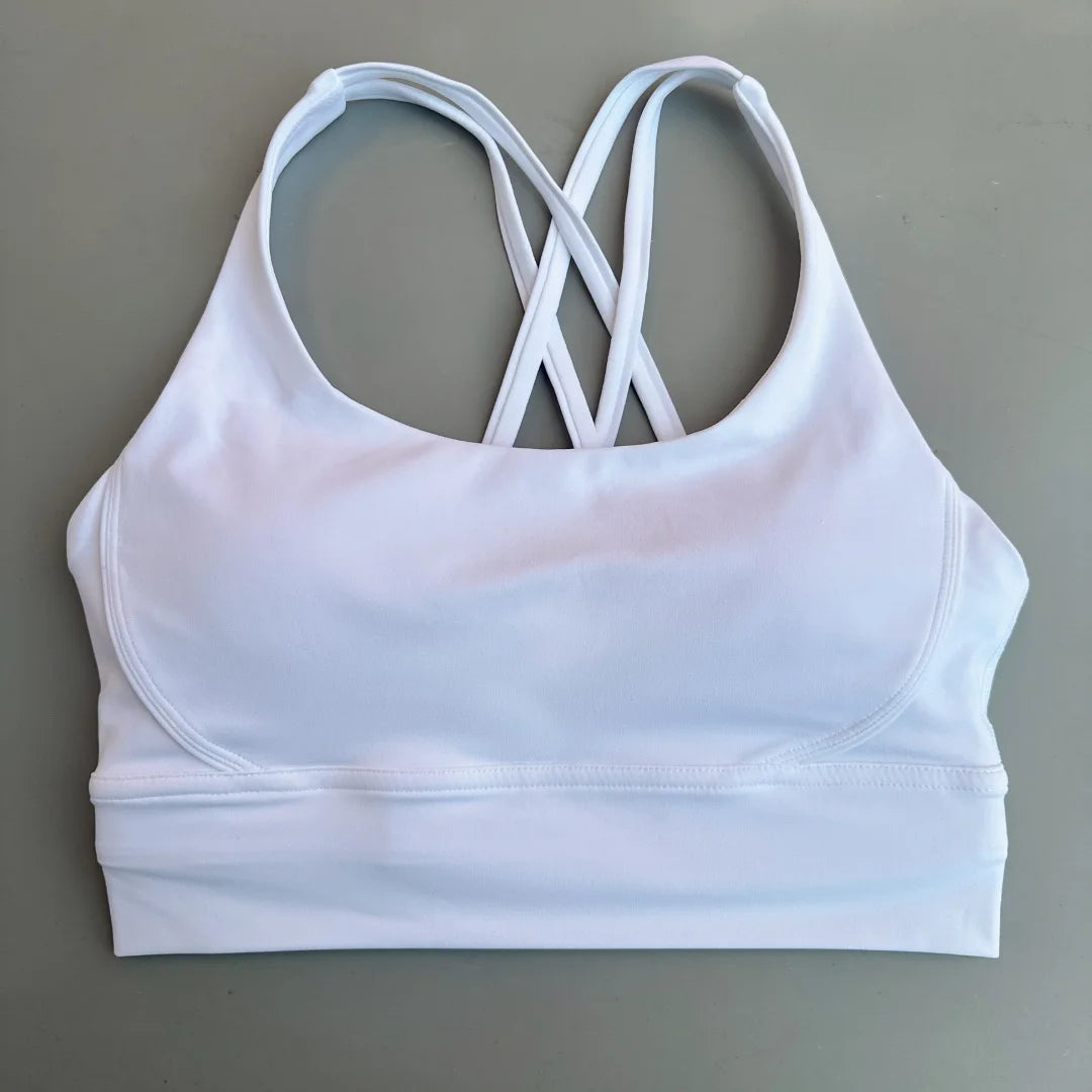 Women's Bra Apparel: Solid Color, High Strength Shockproof, Soft Cross Back, High Strength Shockproof, Fitness Sports Bra / Rungear