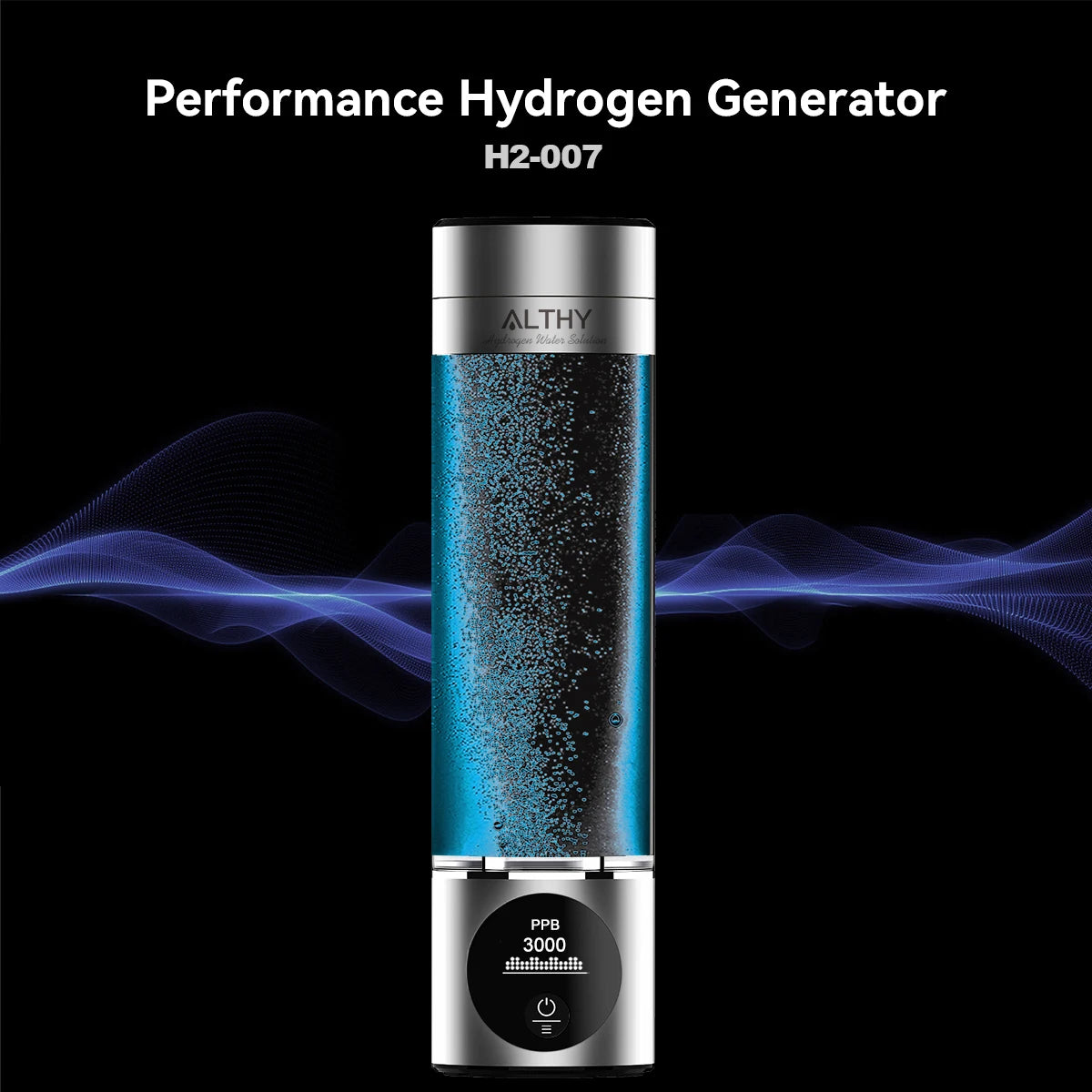 Recovery Gear Accessories: ALTHY Performance Hydrogen Water Generator Bottle, DuPont SPE+PEM Dual Chamber / Rungear
