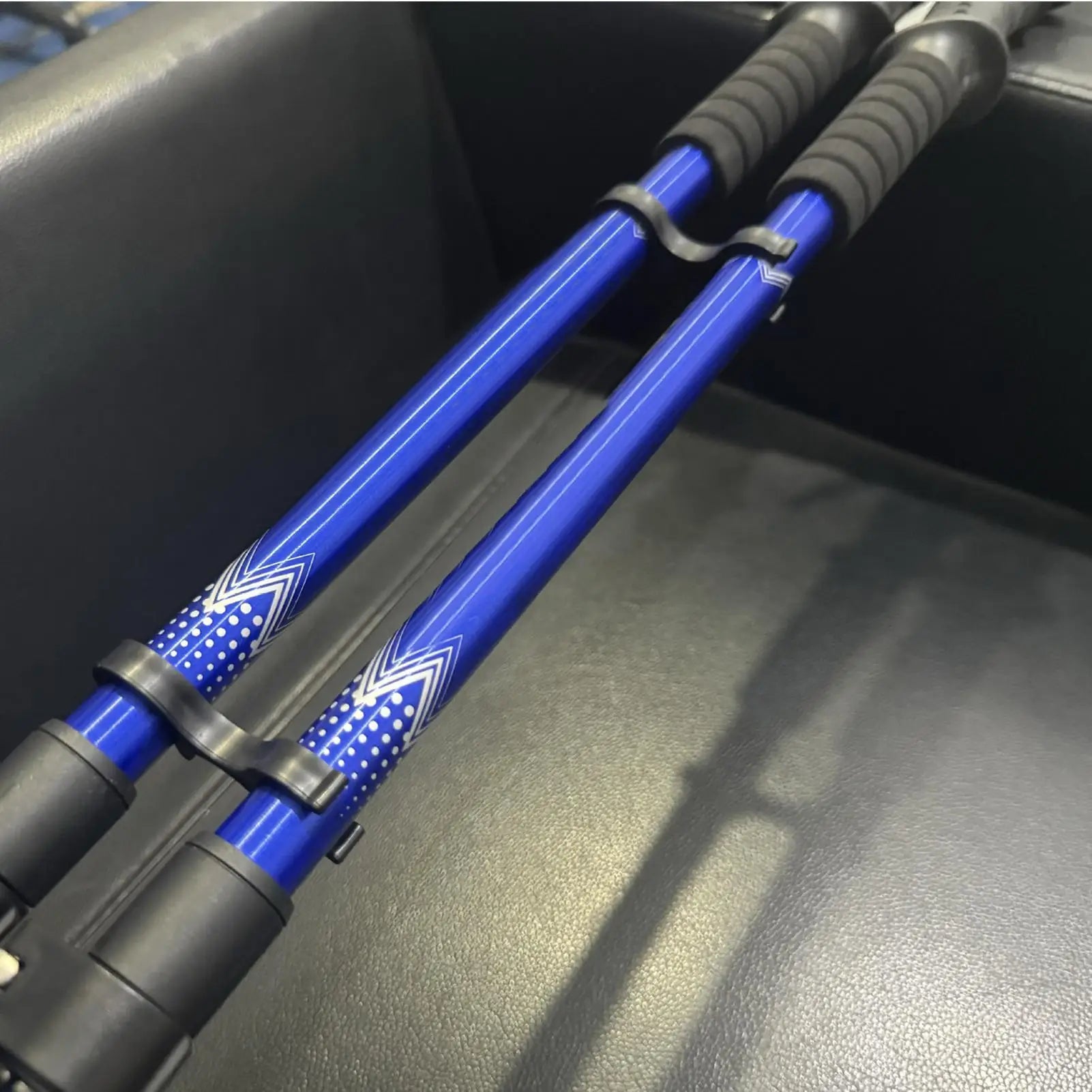Trail Gear Accessories: 4PC Trekking Pole Clip Storage Organizer, 8 Shape Holder Clamp, Outdoor Hiking Gear / Rungear