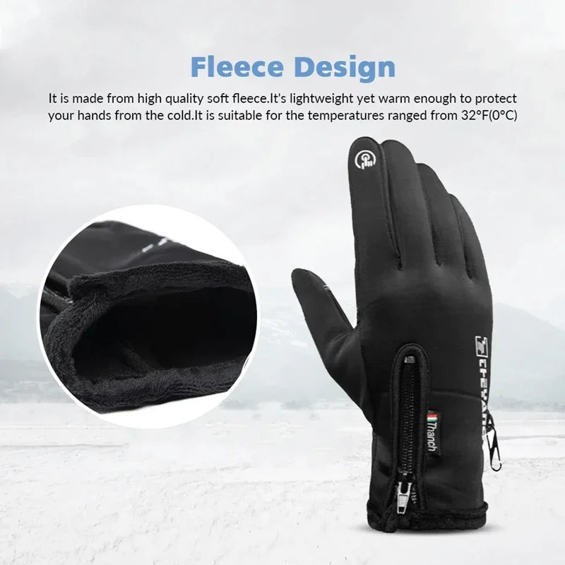 Winter Gloves Waterproof Thermal for Running Hiking Cycling