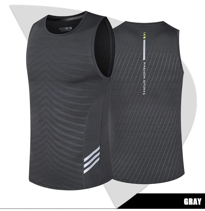 Men's Running Apparel: Marathon Fitness Wear, Undershirt Layer Ice Vest Sports Singlet / Rungear