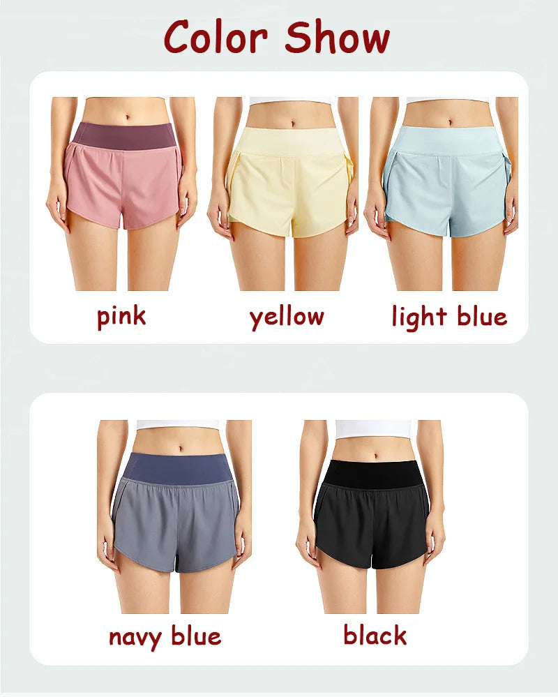 Women's Quick Dry Shorts: Summer, Double-Deck, Breathable Running Fitness Training Shorts / Rungear