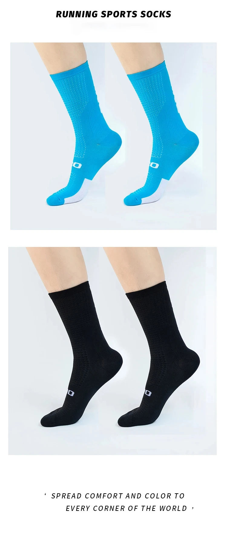 Compression Sock Apparel: 1 PR Men's Knee-High Sports Compression Socks Cycling, Hiking, Running, All Sports / Rungear