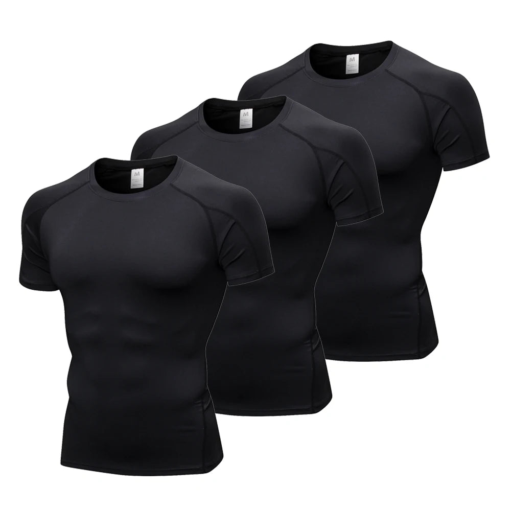 Men's Compression Clothing: Short Sleeved, Quick-Dry, Activewear Top With Base Layer / Rungear