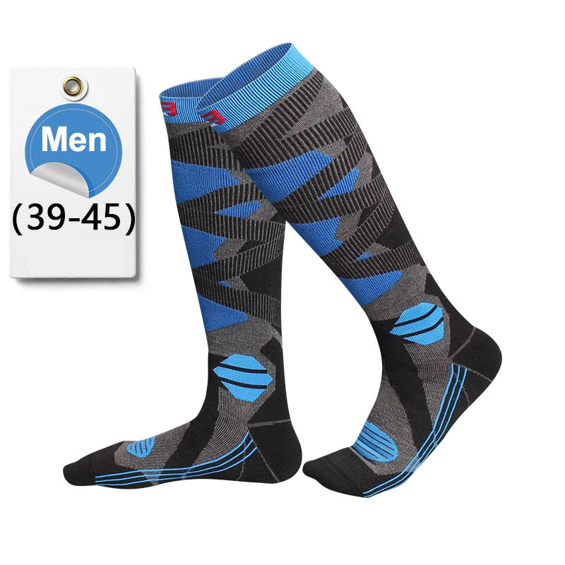 Sock Gear Accessories: GTUBIKE 1 PR Winter Warm, Anti-Slip, Moisture-Wicking, Thickened Compression Thermal Socks / Rungear
