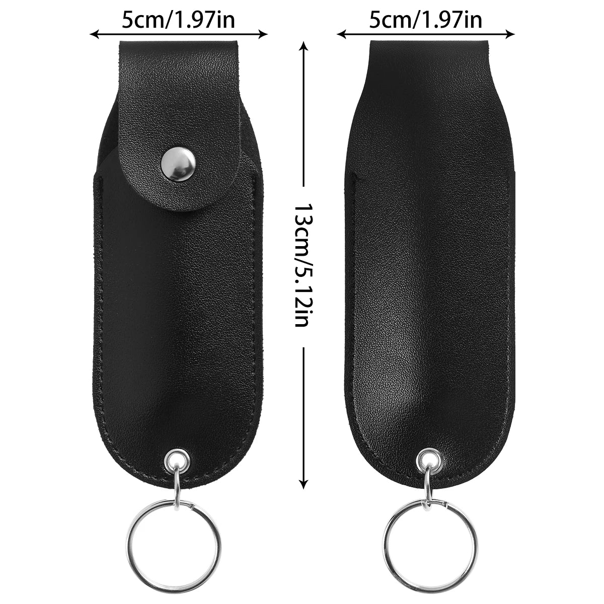 Safety Gear Accessories: PU Leather, Mini Portable Pepper Spray Keychain Pouch for Self Defense / Rungear