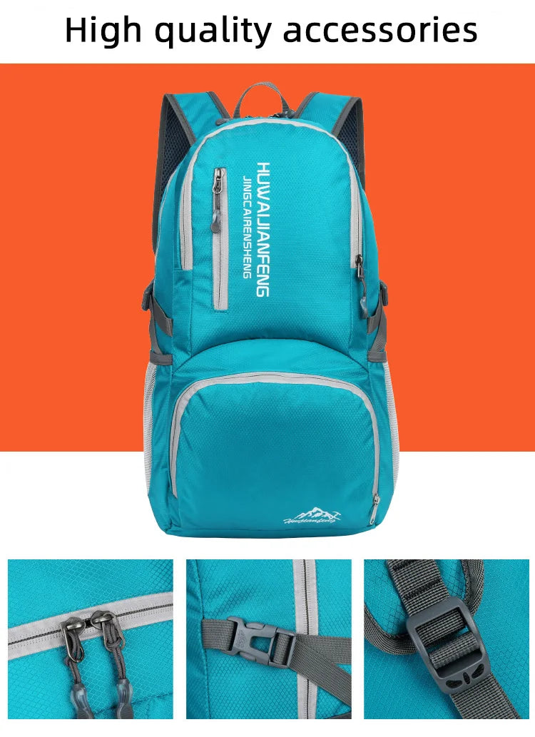 Trail Gear Accessories: 28L Packable, Foldable, Ultra Light, Outdoor Hiking Backpack / Rungear
