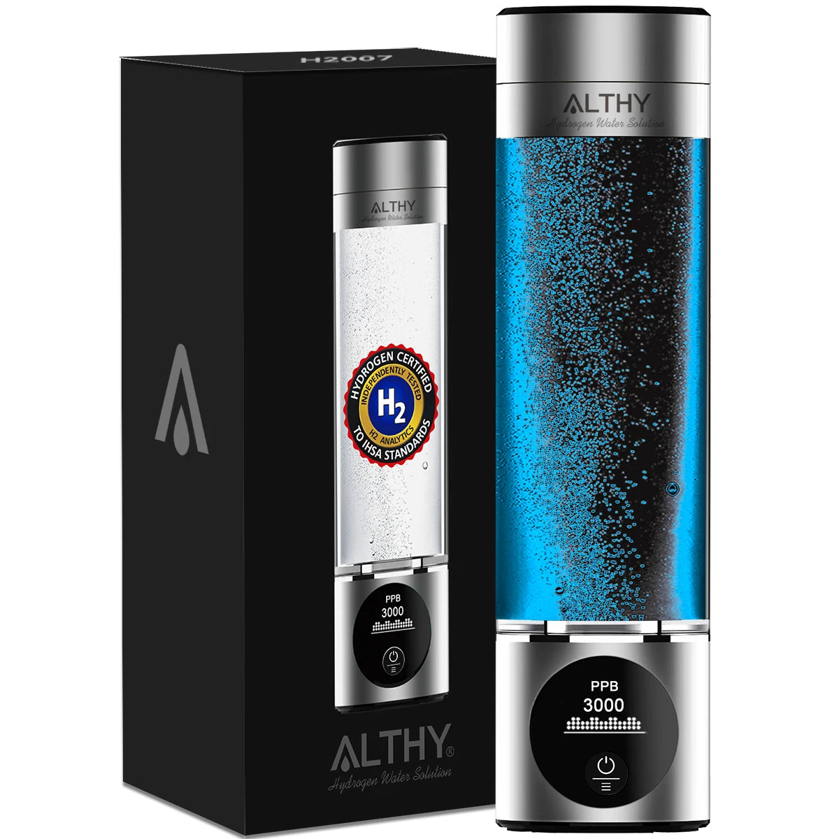 Recovery Gear Accessories: ALTHY Performance Hydrogen Water Generator Bottle, DuPont SPE+PEM Dual Chamber / Rungear