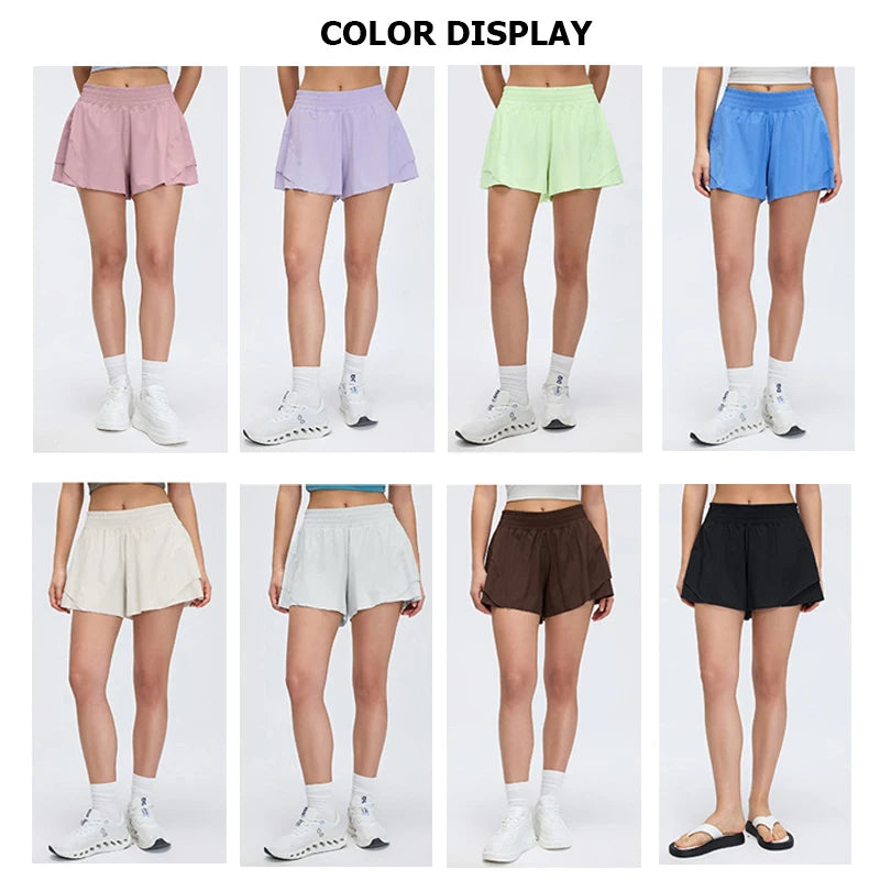 Women's 2-in-1 High-Waist Quick-Dry Running Shorts