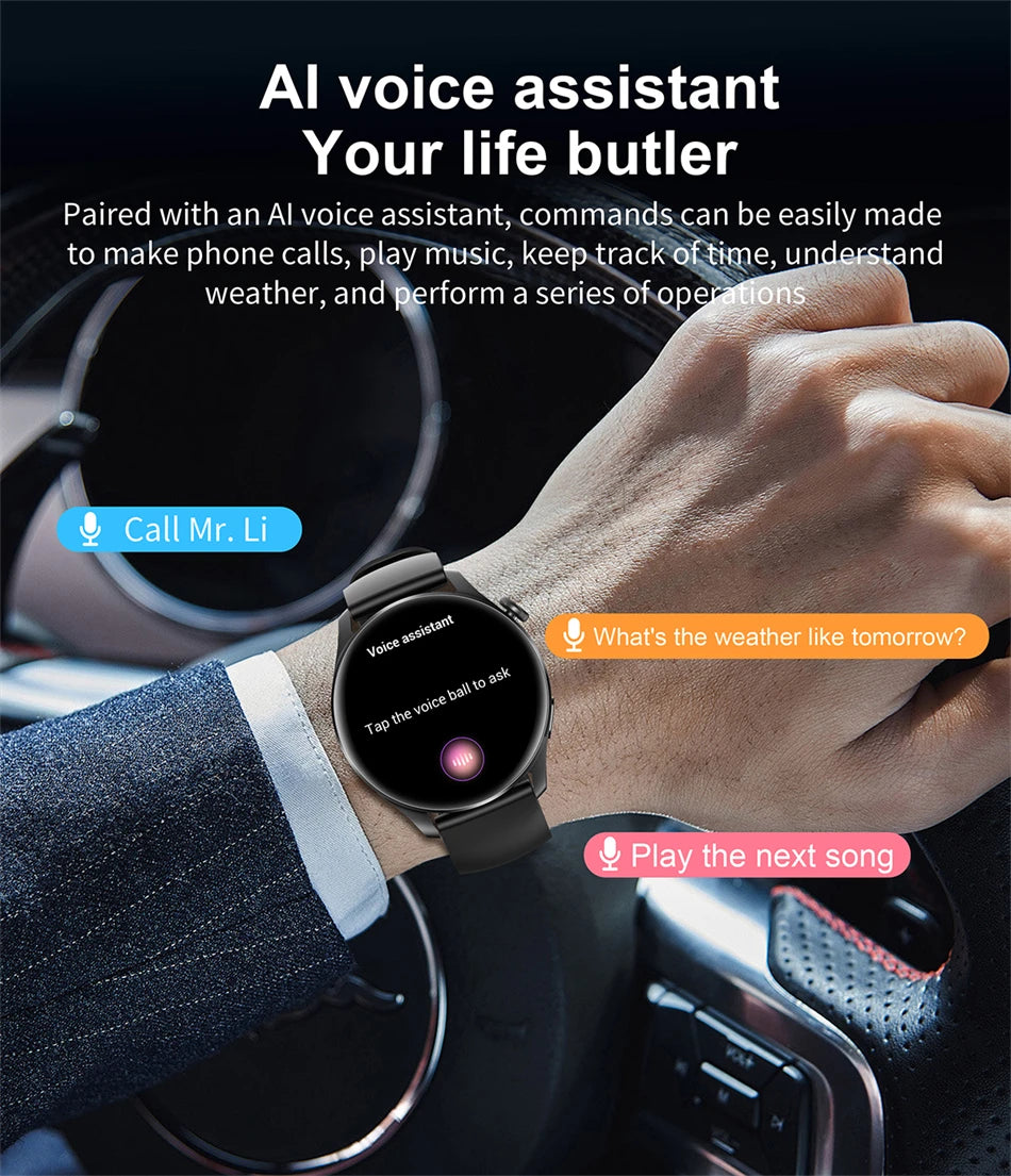 Tech Accessories Gear: 2026 New Smart Watch For Men HD AMOLED Screen, GPS, Motion Heart Rate, Bluetooth, Calls / Rungear