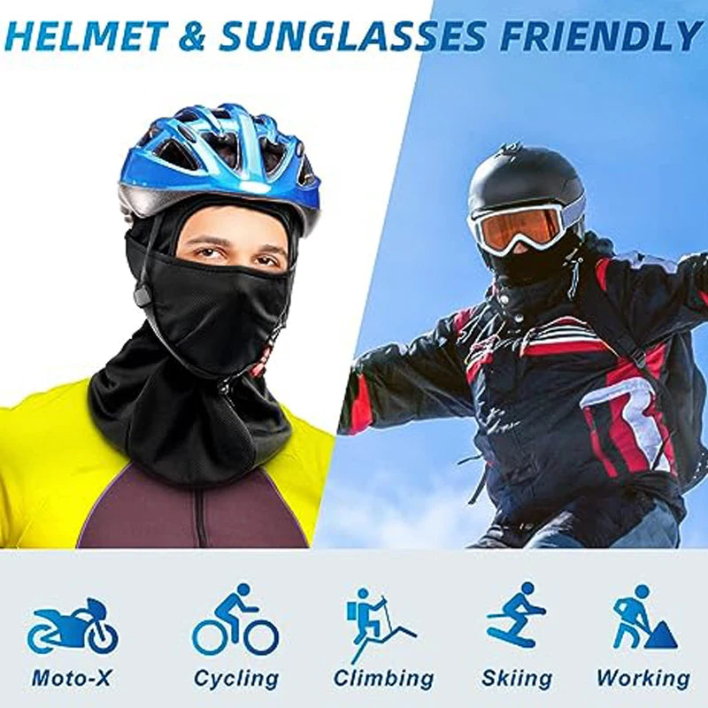 Running Accessories For Winter: 1PC Unisex Hooded Full Face Neck Gaiter / Rungear