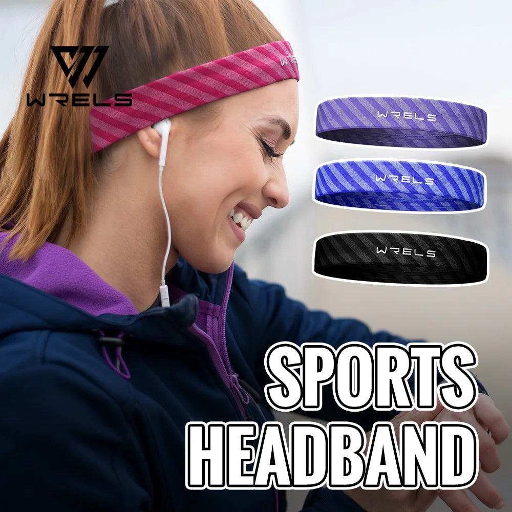 Running Gear Accessories: WRELS Non-Slip, Quick Dry, Moisture Wicking, Elastic Sports Headbands for Workout, Running / Rungear