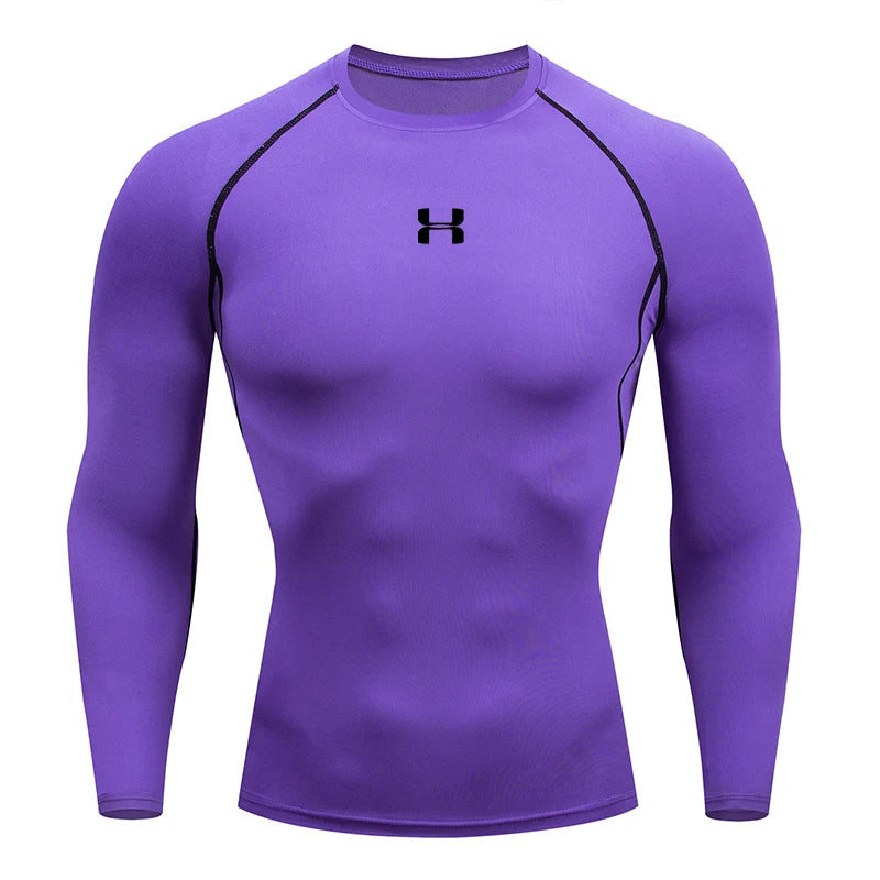 Men's Compression Apparel: Long Sleeved, Compression, Jogging Athletic Fitness Sports T-Shirt / Rungear
