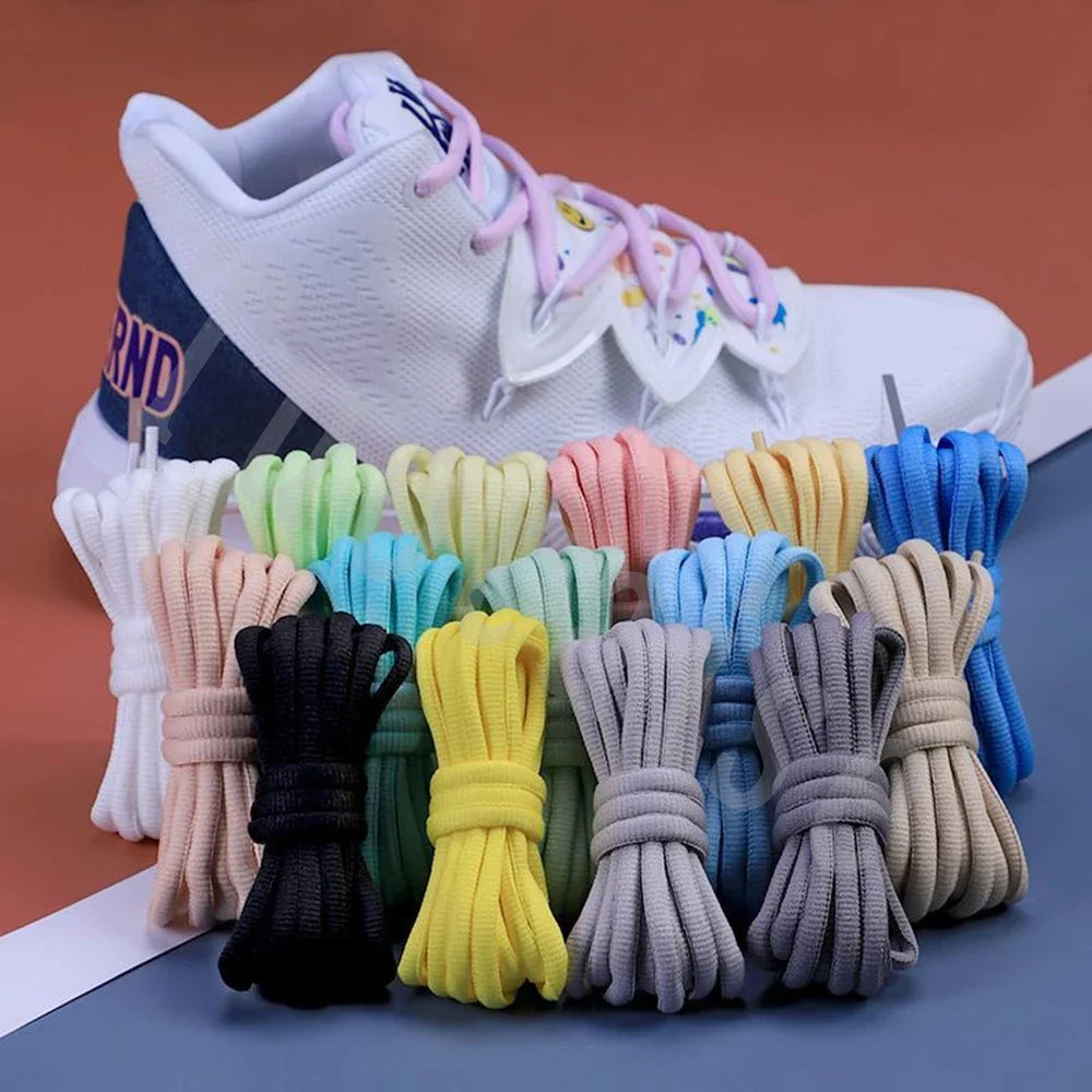 Sports Shoe Accessories: 1 Pair Adults Classic Oval, Half Round Athletic Shoelaces / Rungear