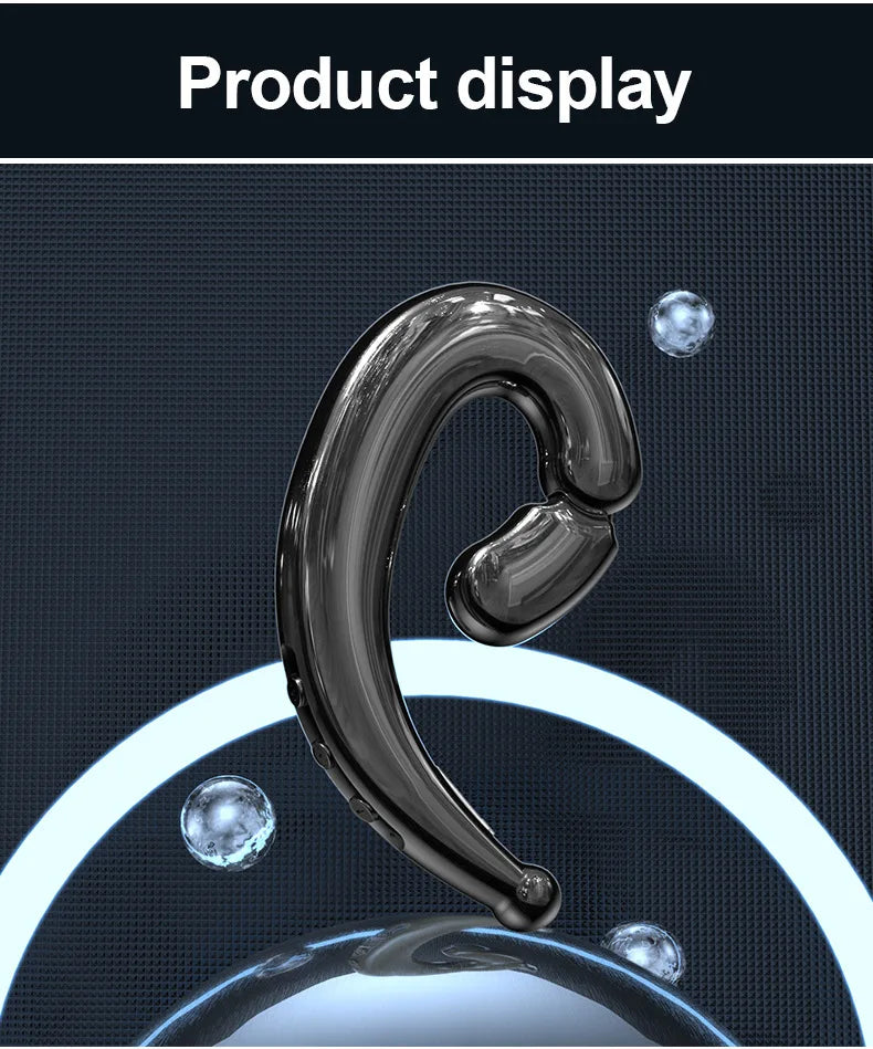 Running Tech Gear: Bone Conduction Ear Hook Bluetooth Single Earphones, HiFi, Waterproof Noise Reduction / Rungear
