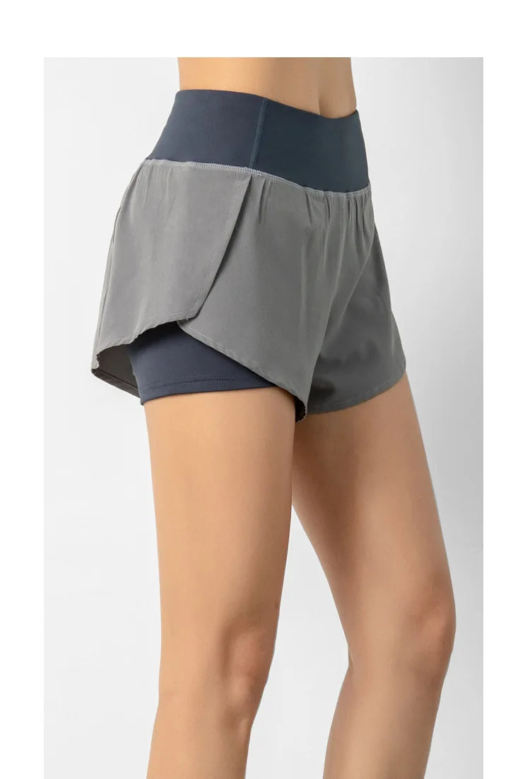 Women's Quick Dry Shorts: Summer, Double-Deck, Breathable Running Fitness Training Shorts / Rungear