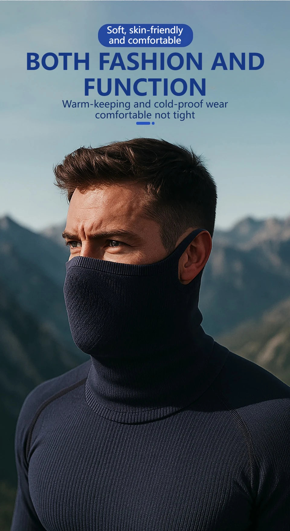 Winter Hat Accessories: KoKossi Windproof, Breathable, Ear Hanging Neck Protection Face Cover for Outdoor Sports / Rungear