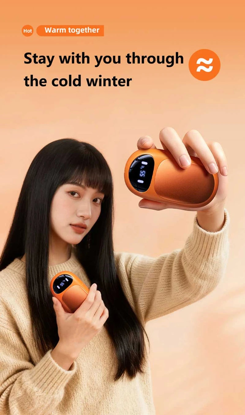 Dual Magnetic Rechargeable Hand Warmer Portable Electric Hot Pack Heater For Winter