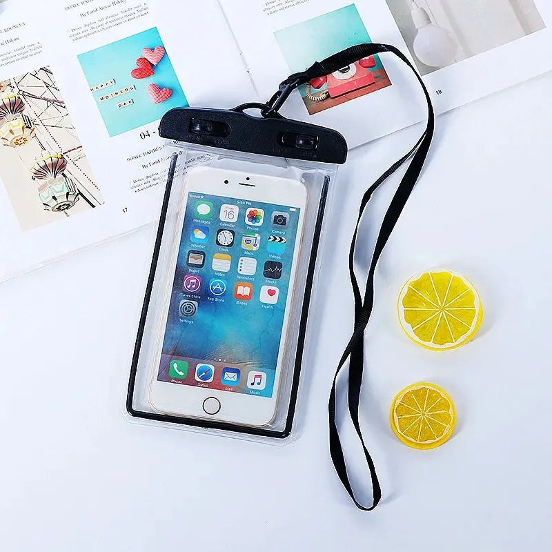 New Universal Waterproof 6 Inch Dry Bag Phone Pouch Case for Swimming, Diving, Beach & Underwater Protection