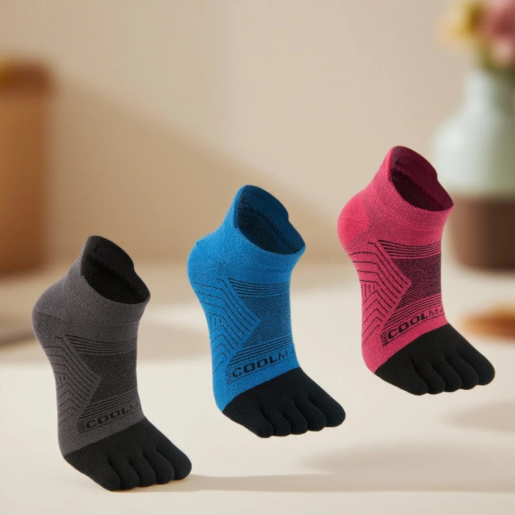 Summer Thin Breathable Quick Dry Athletic Five Toe Sports Socks For Men And Women