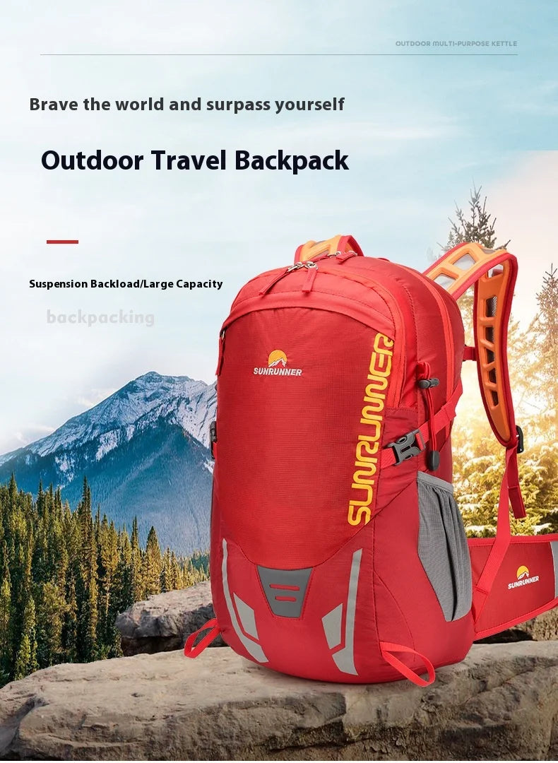 Trail Gear Accessories: 35L Large Capacity Lightweight Hiking Travel Backpack Bag For Outdoors / Rungear