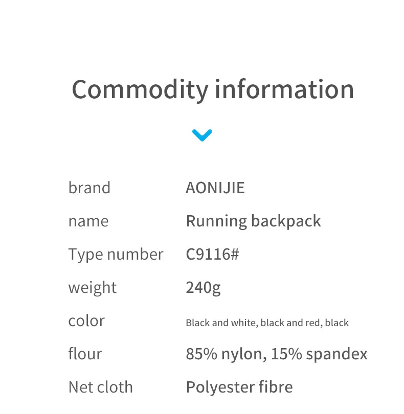 AONIJIE 10L Unisex Lightweight Running Hiking Walking Hydration Vest Pack