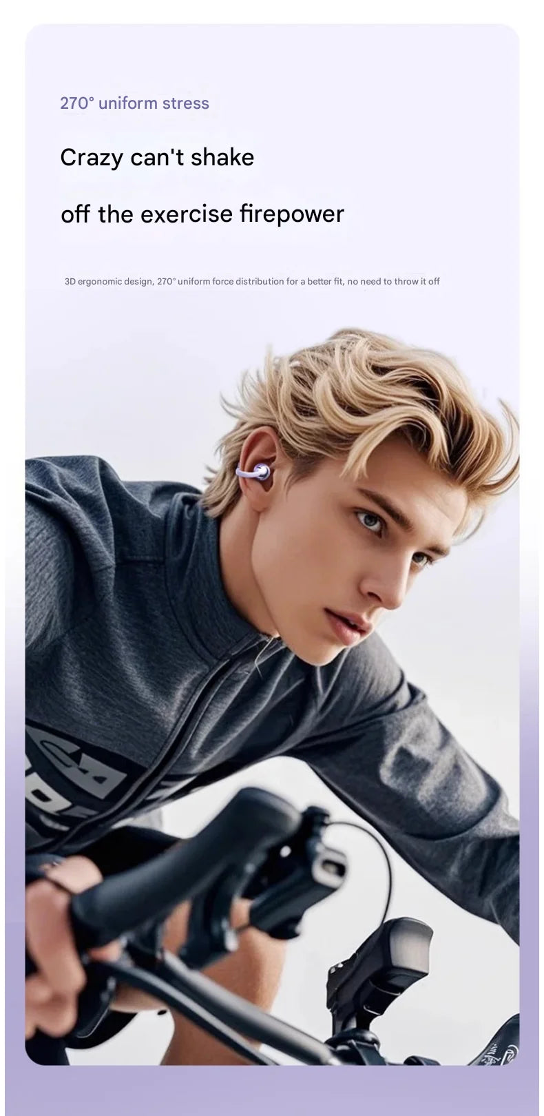 Running Earbud Accessories: Wireless, Comfortable, Bluetooth, Bone Conduction, Clip-on-Ear Earbuds  5.4  Comfortable with Digital Display / Rungear