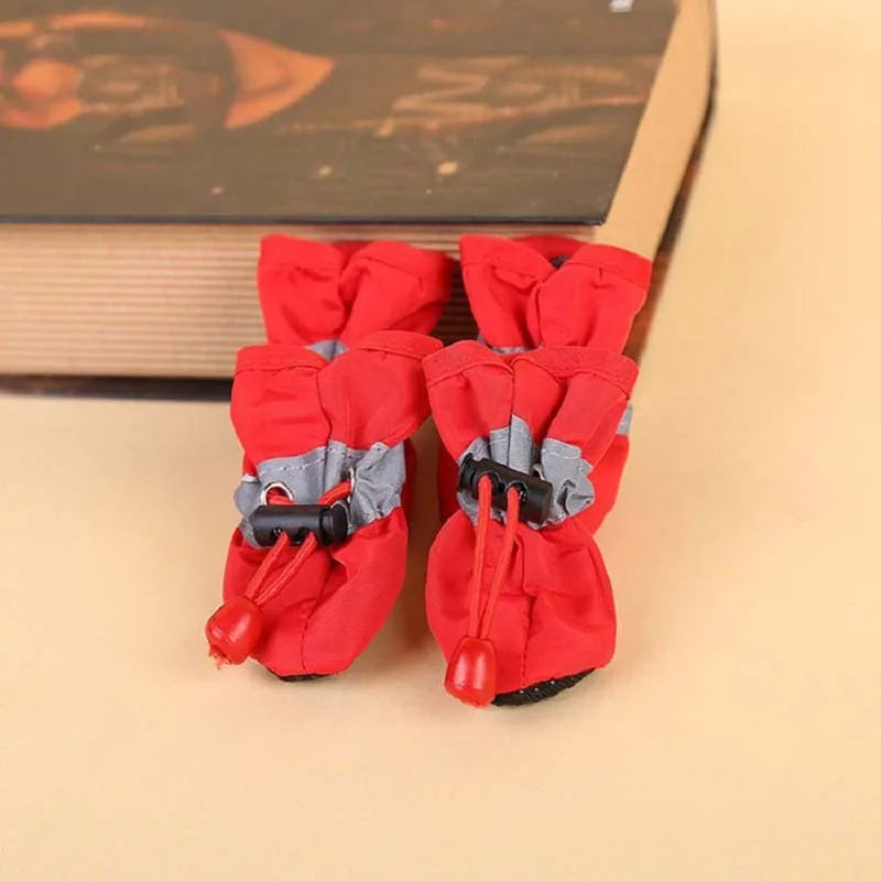 Pet Gear Accessories: 4PC Small, Waterproof, Anti-Slip, Thick, Warm Pet Dog Shoes for Rain, Snow / Rungear