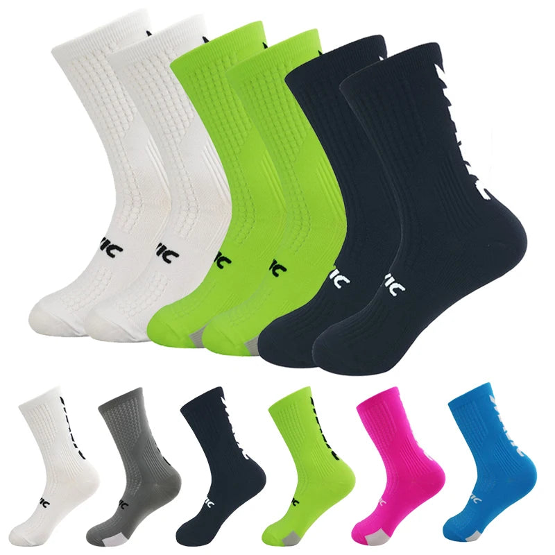 Running Compression Gear: 5 PR Men's Mid Tube, Breathable, Running and Hiking Compression Socks / Rungear