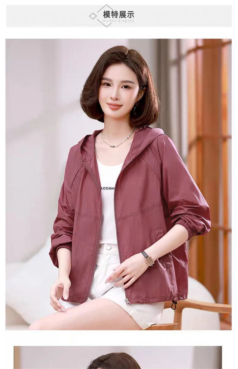 Women's Lightweight Jackets: Thin, Breathable, Sun-Protective Summer Sports Outwear Jacket / Rungear