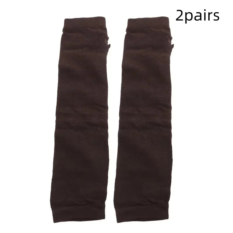 Running Winter Accessories: Unisex, Long, Warm, Half-Finger, Stretchy Mitten Gloves for Outdoor Sports / Rungear