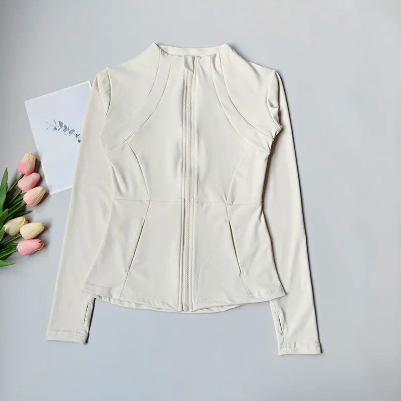 Women's Running Apparel: Breathable, Quick Dry, Slim Fit, Long Sleeved Workout Jacket Top / Rungear