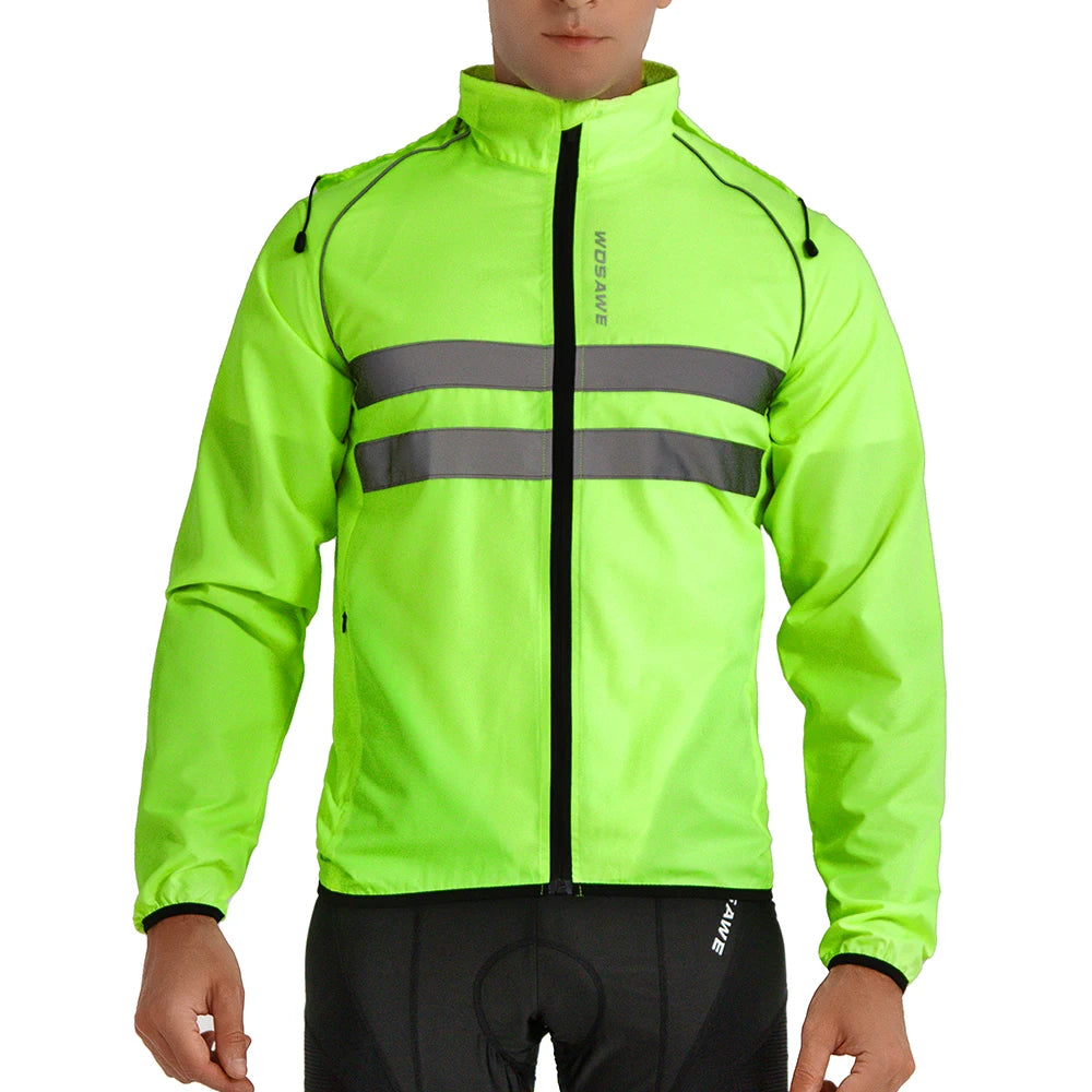 WOSAWE Men's Packable Reflective Windproof Windbreaker Jacket