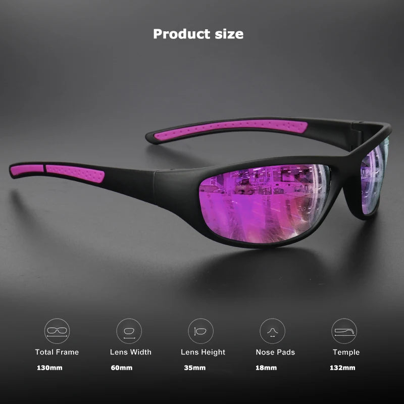 Sunglasses Running Gear: Unisex, Polarized TAC Lens, Anti Glare, Soft Silicone, Non-Slip, Temple Outdoor Eyewear UV400 / Rungear