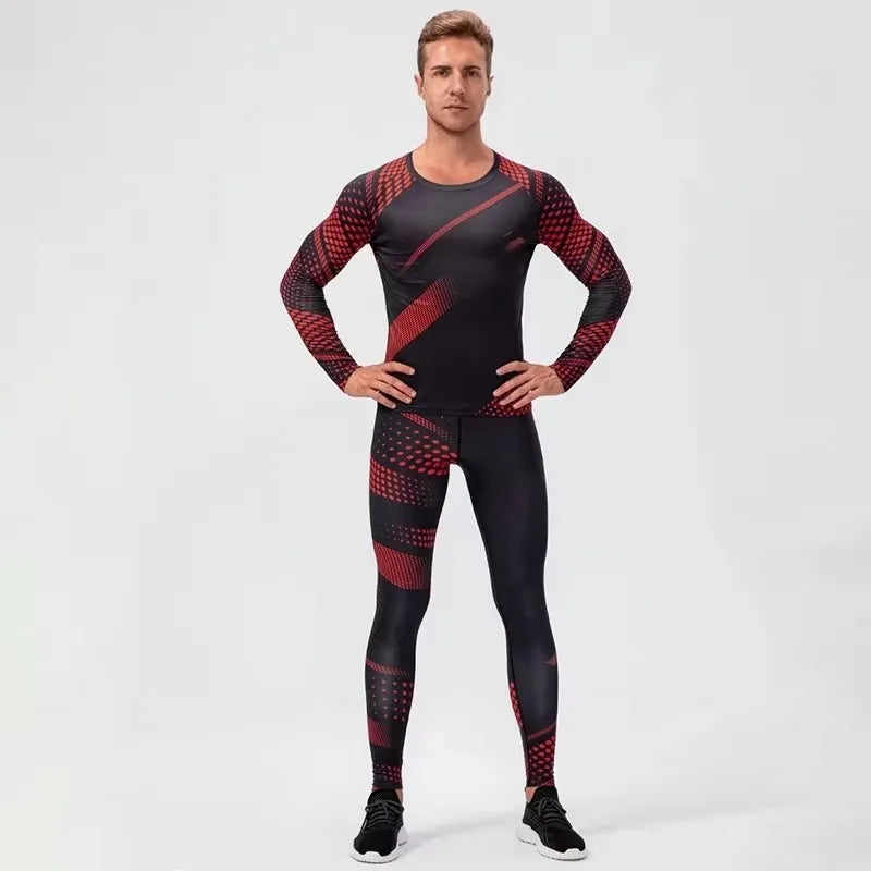 Men's Compression Apparel: Casual Compression Workout Sports Leggings Pants / Rungear
