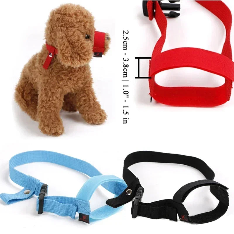 Running Dog Gear: Anti-Bite, Anti-Bark, Soft Nylon, Breathable Dog Muzzle With Adjustable Straps For Small Dogs / Rungear
