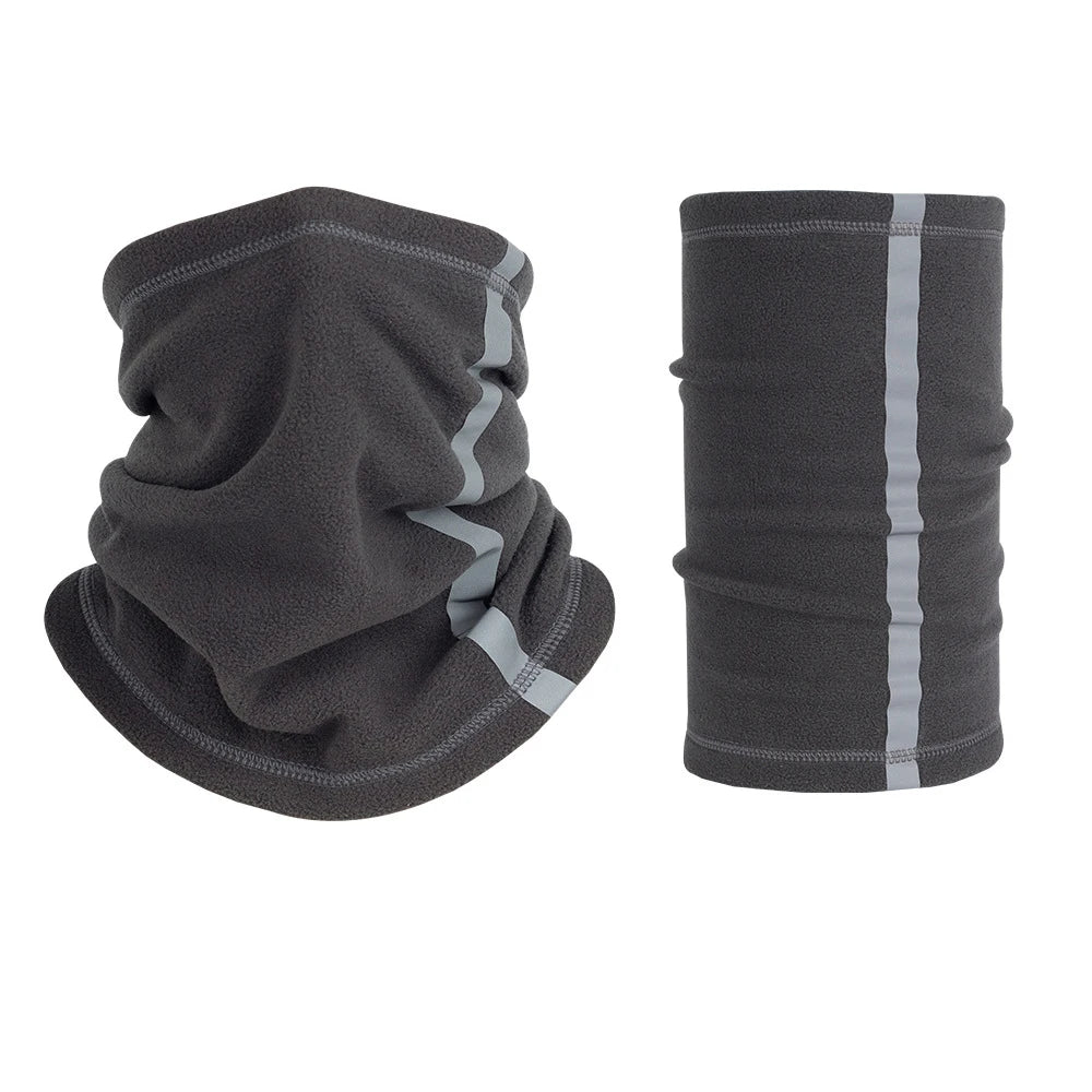 Running Reflective Accessories: Adjustable, Warm Polar Fleece Neck Gaiter For Autumn Winter / Rungear