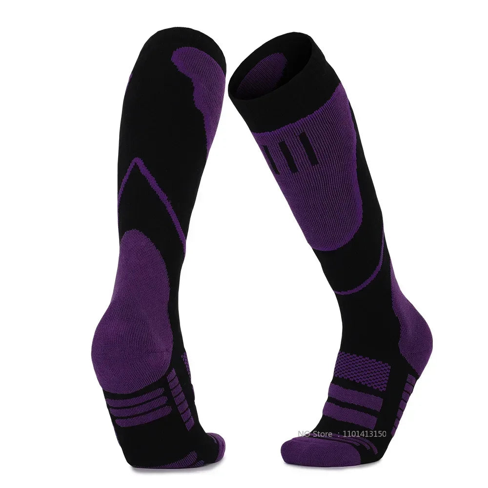 Running Compression Socks: 1 PR Unisex, Winter Merino Wool, Thermal Long Compression Socks for Running, Hiking / Rungear
